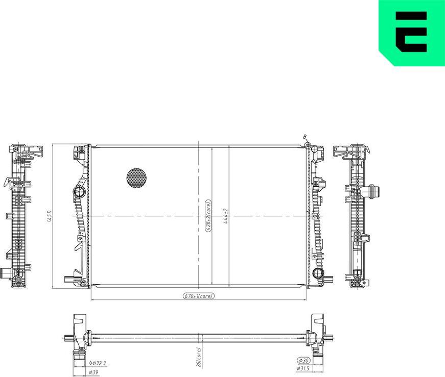 ERA 673454 - Радіатор, охолодження двигуна autocars.com.ua