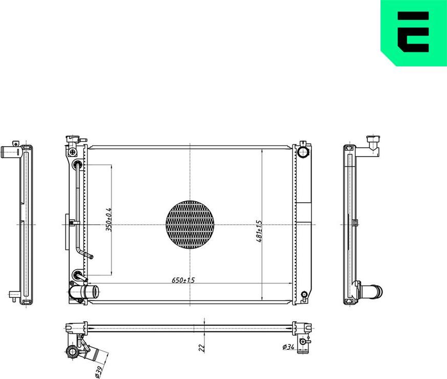 ERA 673456 - Радіатор, охолодження двигуна autocars.com.ua