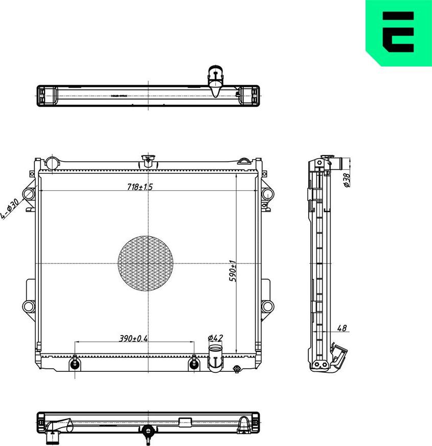 ERA 673464 - Радіатор, охолодження двигуна autocars.com.ua