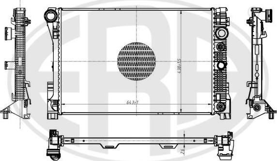 ERA 673476 - Радиатор, охлаждение двигателя avtokuzovplus.com.ua