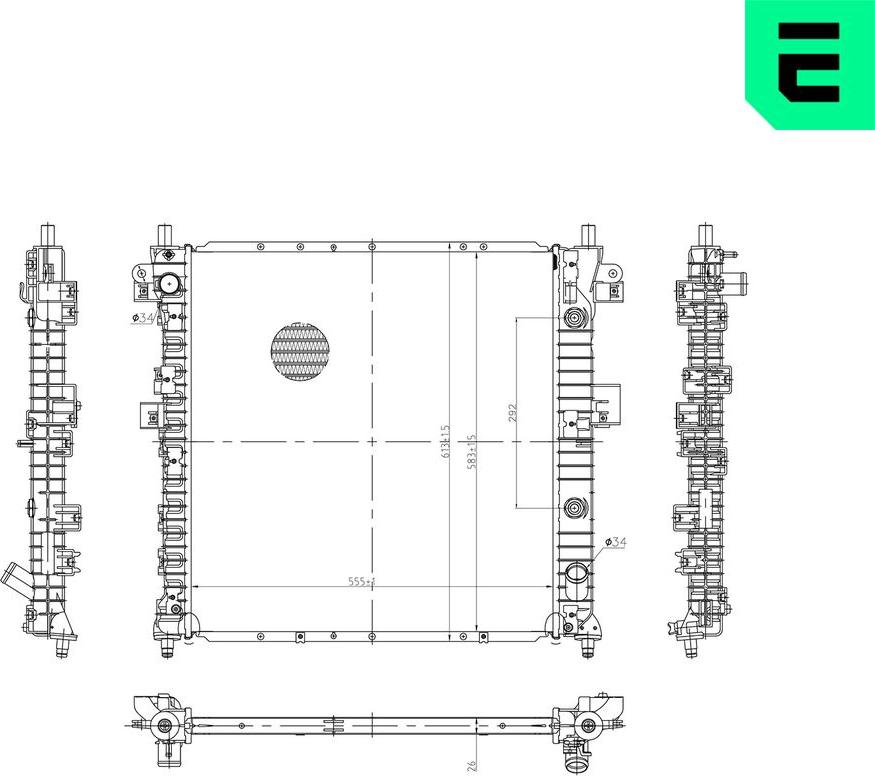 ERA 673478 - Радіатор, охолодження двигуна autocars.com.ua