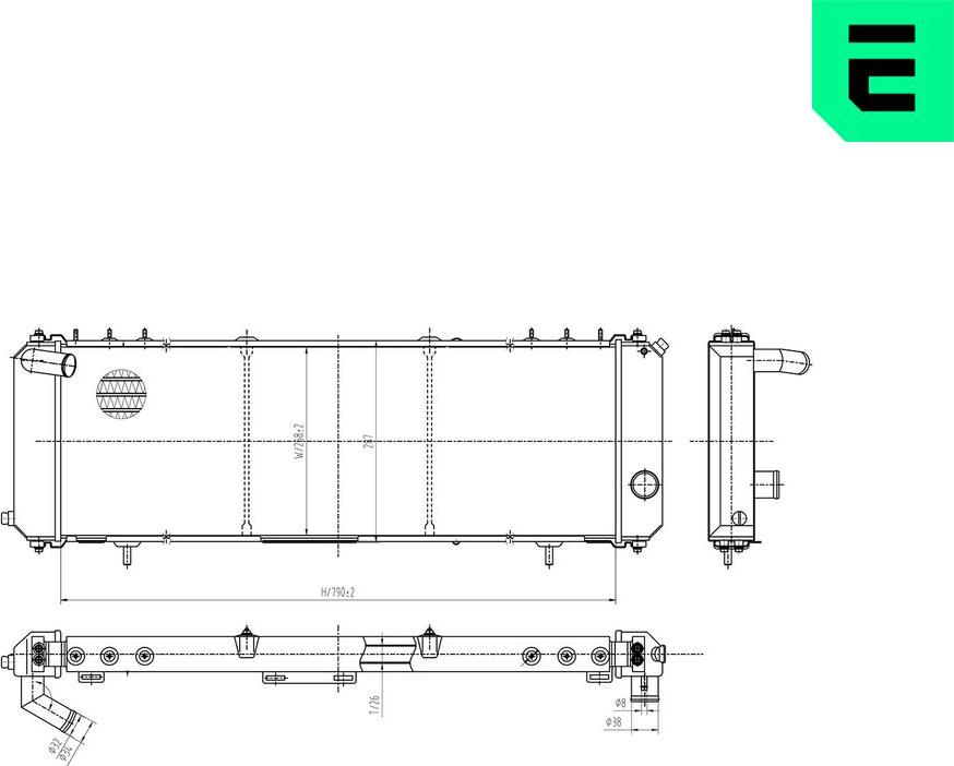 ERA 673493 - Радіатор, охолодження двигуна autocars.com.ua
