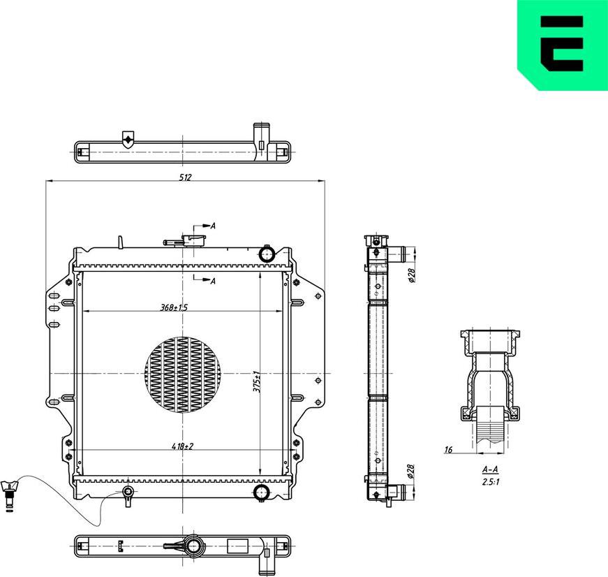 ERA 673508 - Радіатор, охолодження двигуна autocars.com.ua