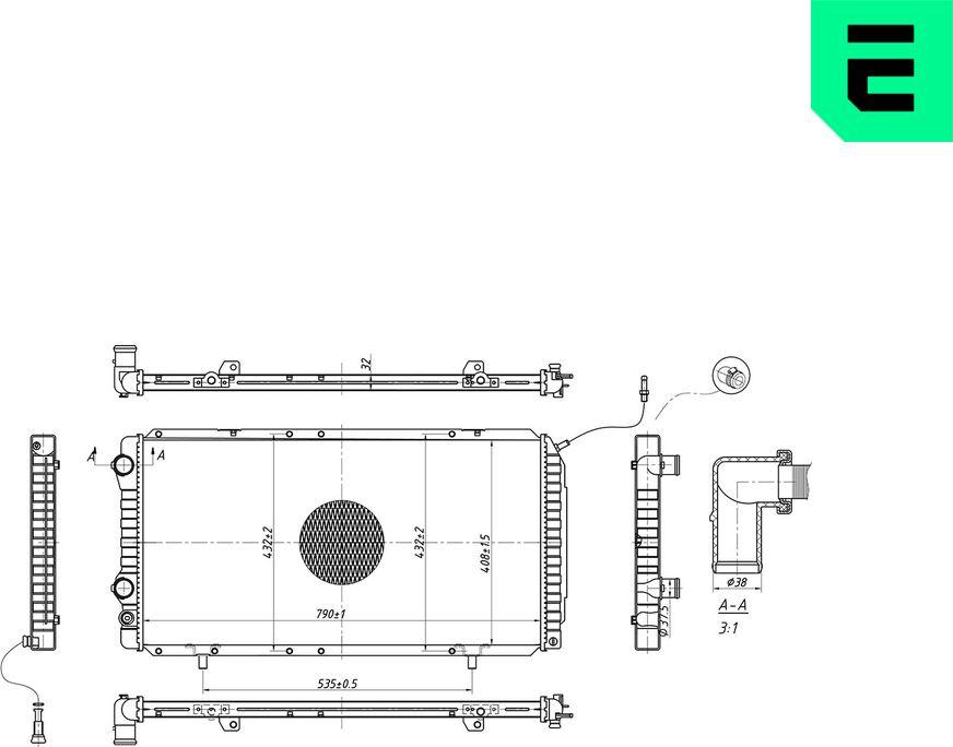 ERA 673518 - Радіатор, охолодження двигуна autocars.com.ua