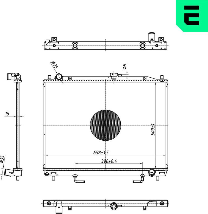ERA 673521 - Радіатор, охолодження двигуна autocars.com.ua