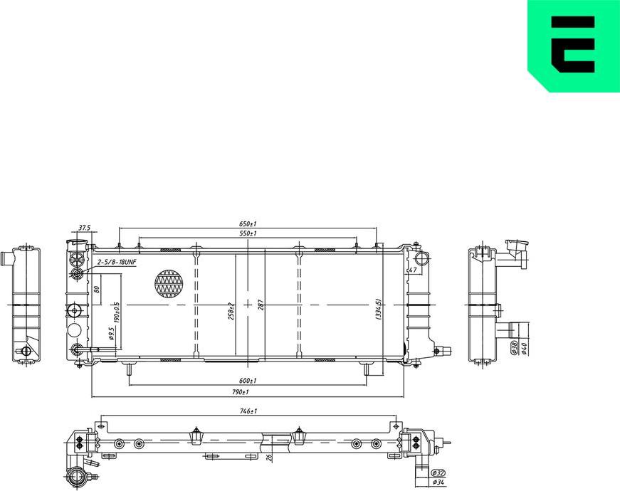 ERA 673550 - Радіатор, охолодження двигуна autocars.com.ua