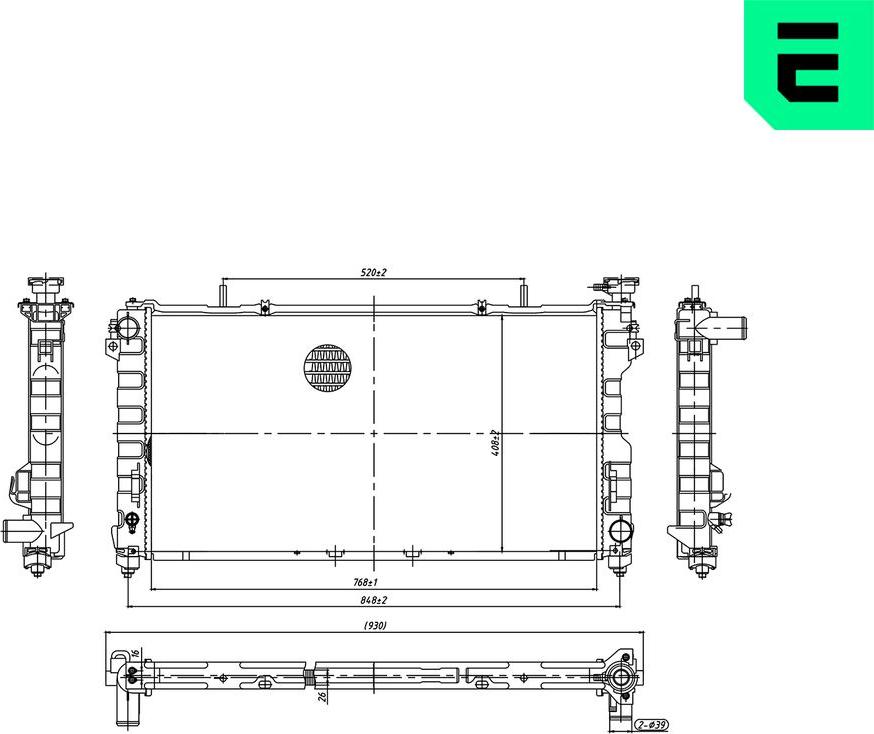 ERA 673564 - Радіатор, охолодження двигуна autocars.com.ua
