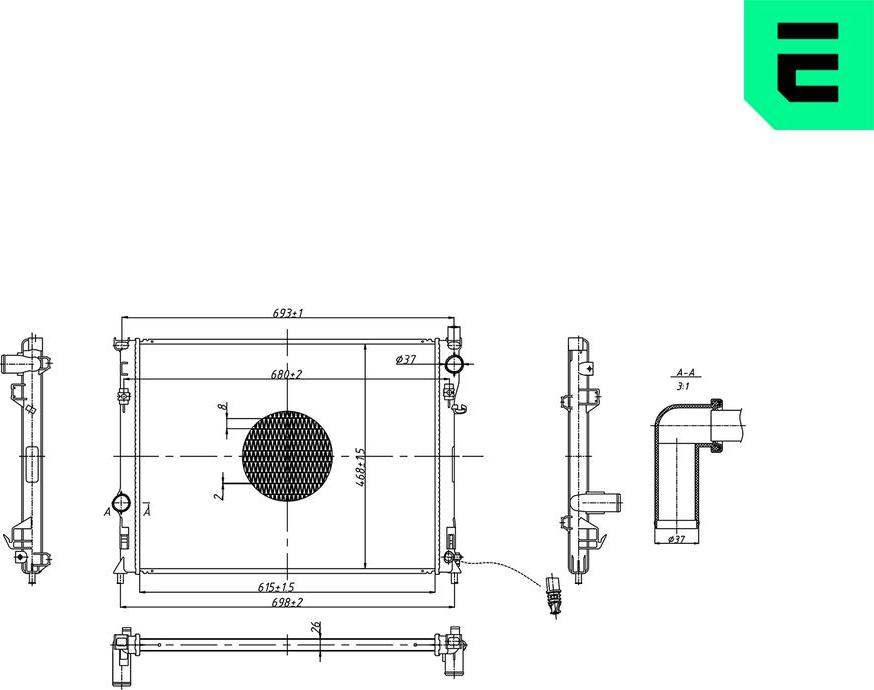 ERA 673573 - Радіатор, охолодження двигуна autocars.com.ua