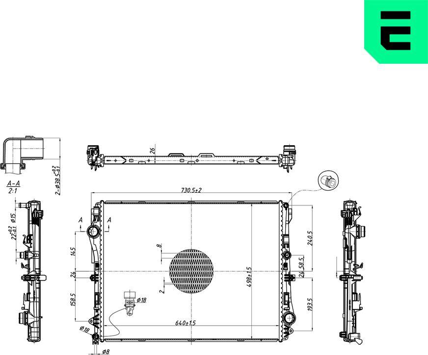 ERA 673583 - Радіатор, охолодження двигуна autocars.com.ua
