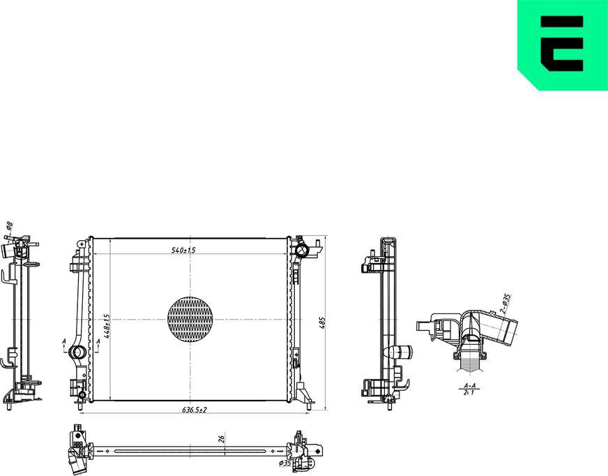 ERA 673595 - Радіатор, охолодження двигуна autocars.com.ua
