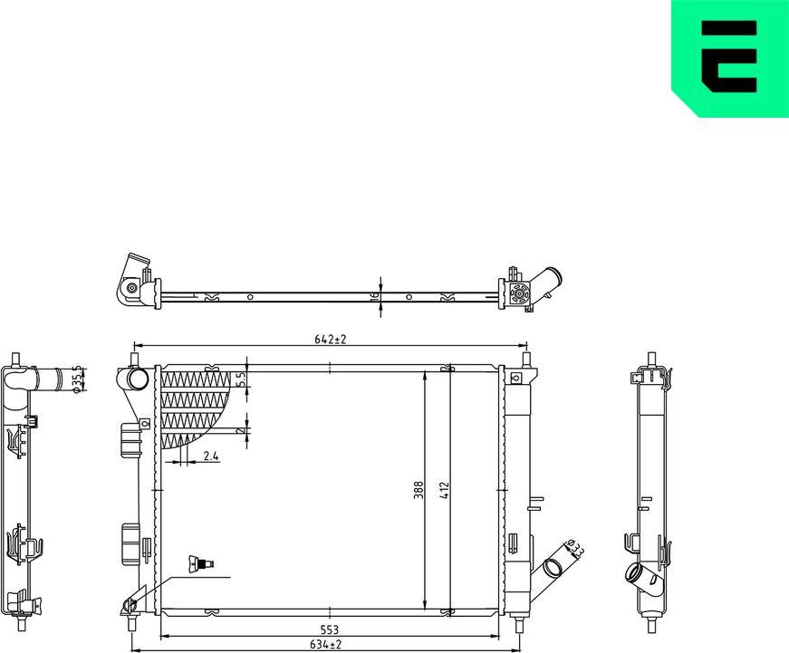 ERA 673600 - Радіатор, охолодження двигуна autocars.com.ua