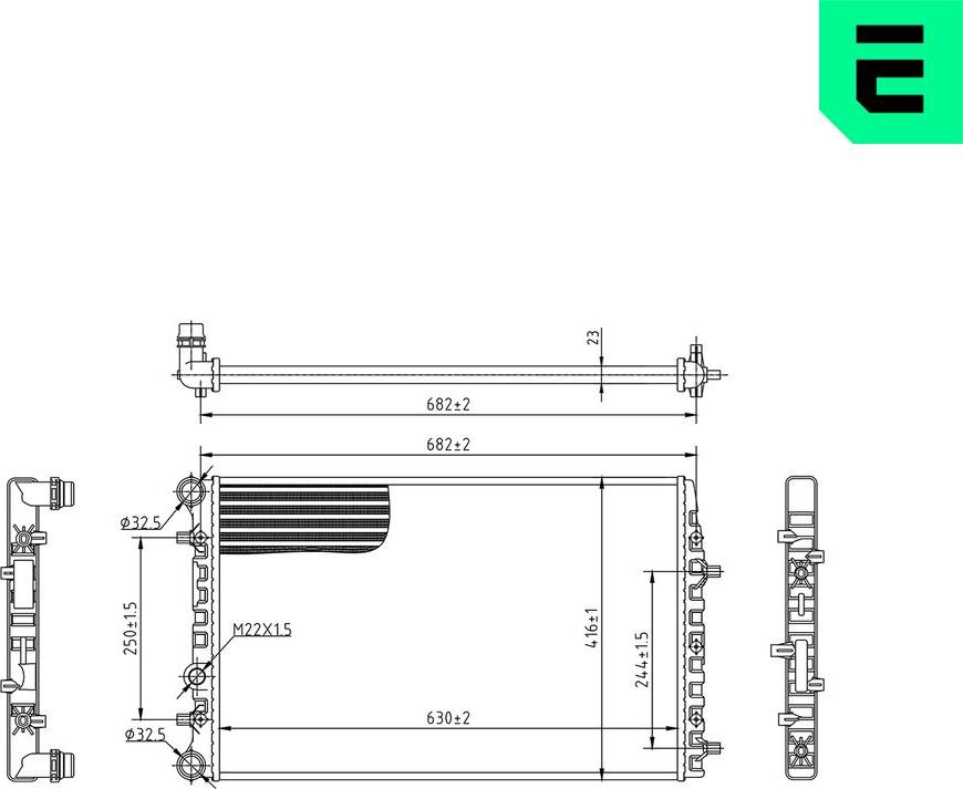 ERA 673607 - Радіатор, охолодження двигуна autocars.com.ua