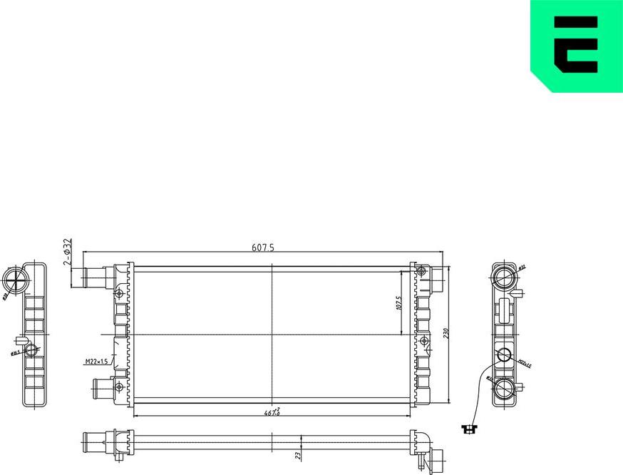 ERA 673628 - Радіатор, охолодження двигуна autocars.com.ua