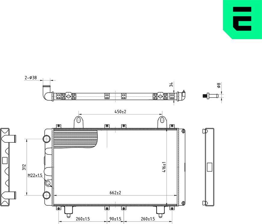 ERA 673629 - Радіатор, охолодження двигуна autocars.com.ua