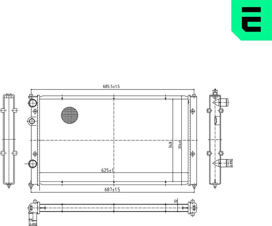 ERA 673668 - Радіатор, охолодження двигуна autocars.com.ua