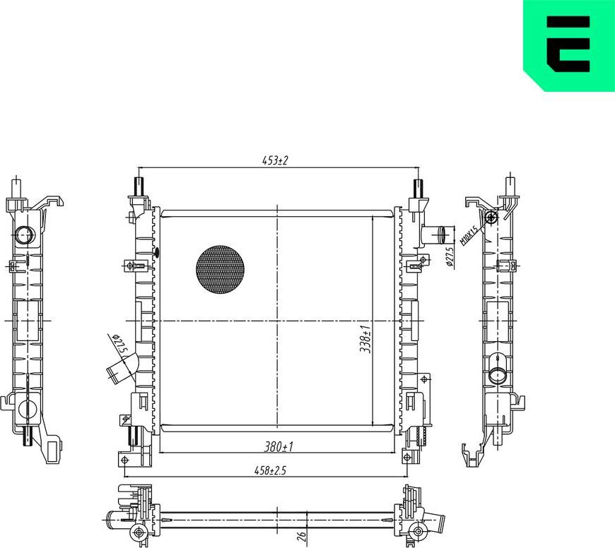 ERA 673676 - Радіатор, охолодження двигуна autocars.com.ua