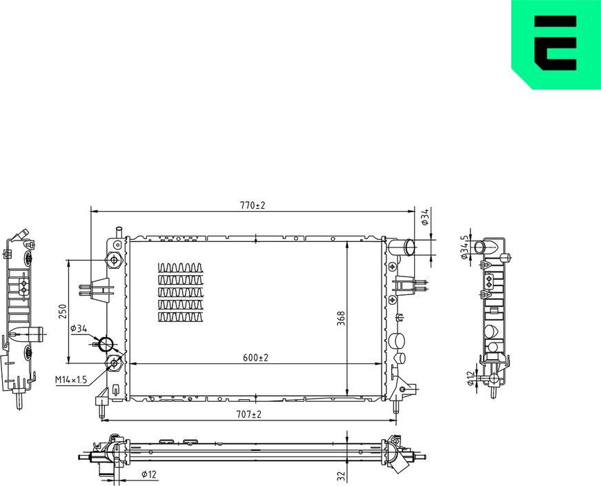 ERA 673678 - Радіатор, охолодження двигуна autocars.com.ua