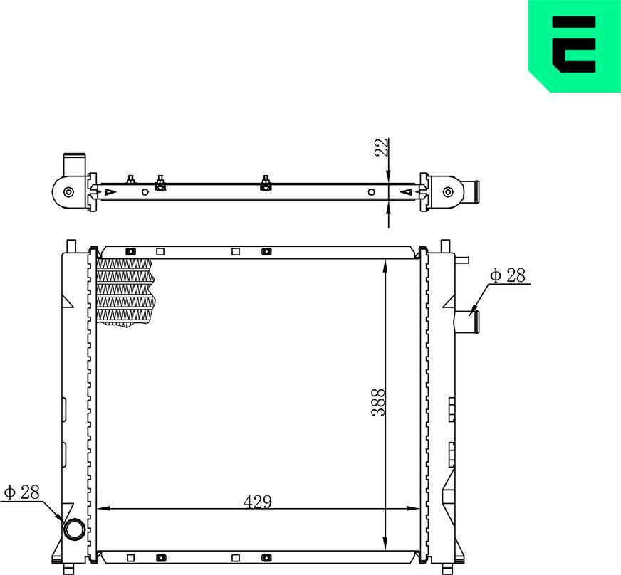ERA 673684 - Радіатор, охолодження двигуна autocars.com.ua