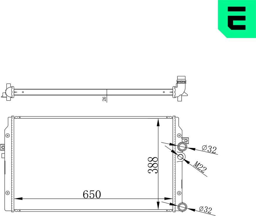 ERA 673705 - Радіатор, охолодження двигуна autocars.com.ua