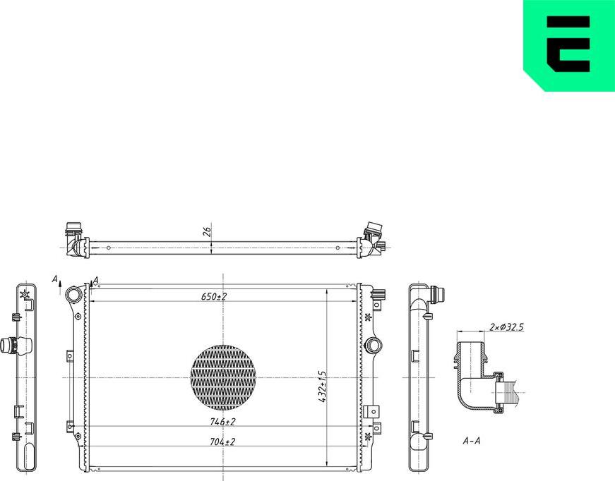 ERA 673715 - Радіатор, охолодження двигуна autocars.com.ua