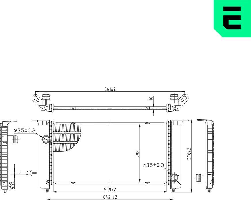 ERA 673721 - Радіатор, охолодження двигуна autocars.com.ua