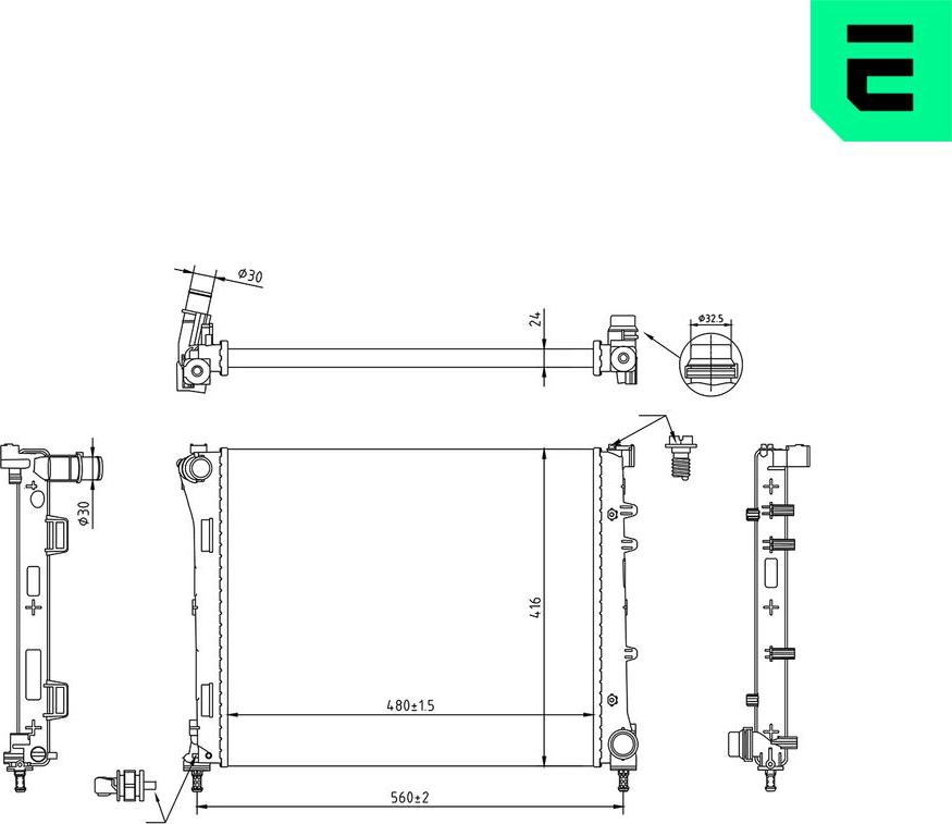 ERA 673740 - Радіатор, охолодження двигуна autocars.com.ua