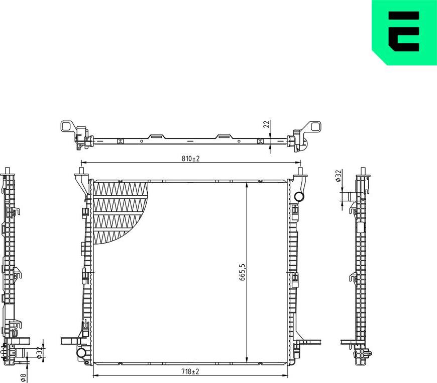 ERA 673761 - Радіатор, охолодження двигуна autocars.com.ua