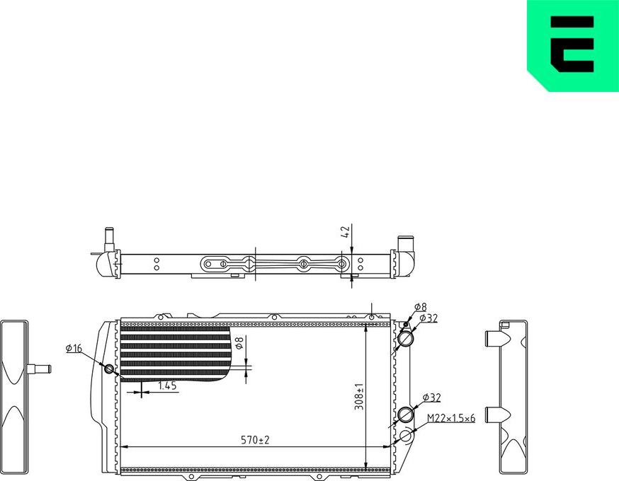 ERA 673762 - Радіатор, охолодження двигуна autocars.com.ua