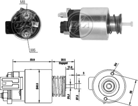 ERA ZM1261 - Тягове реле, стартер autocars.com.ua