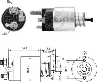 ERA ZM1391 - Тягове реле, стартер autocars.com.ua