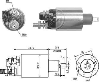 ERA ZM1483 - Тягове реле, стартер autocars.com.ua