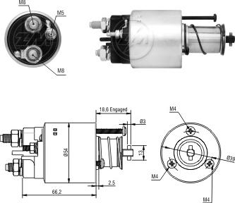 ERA ZM1496 - Тягове реле, стартер autocars.com.ua