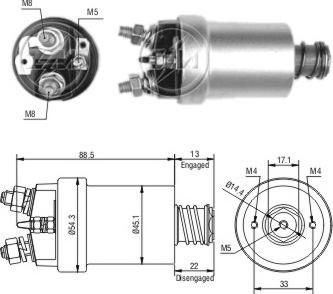 ERA ZM1561 - Тягове реле, стартер autocars.com.ua