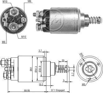 ERA ZM1639 - Тягове реле, стартер autocars.com.ua