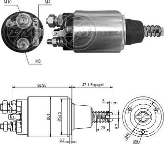 ERA ZM1640 - Тягове реле, стартер autocars.com.ua