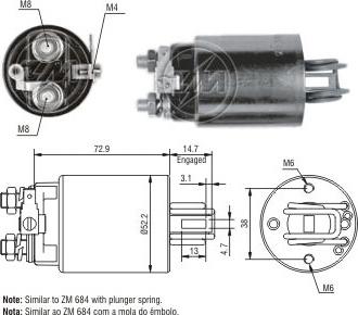 ERA ZM1684 - Тягове реле, стартер autocars.com.ua