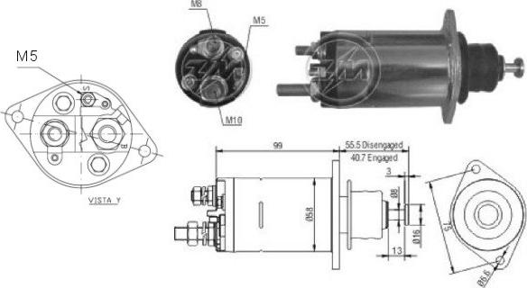 ERA ZM1817 - Тягове реле, стартер autocars.com.ua