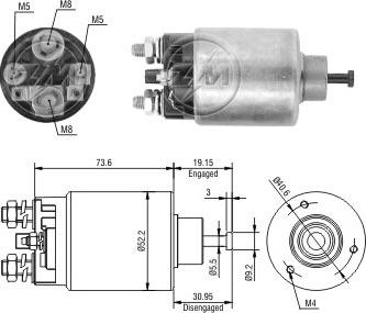 ERA ZM1860 - Тягове реле, стартер autocars.com.ua