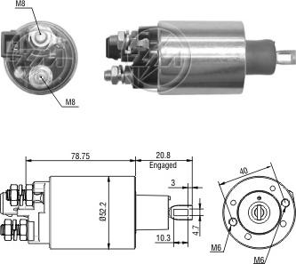 ERA ZM2482 - Тягове реле, стартер autocars.com.ua