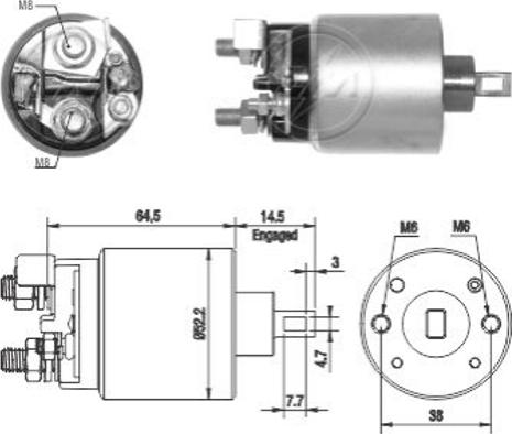 ERA ZM2710 - Тягове реле, стартер autocars.com.ua