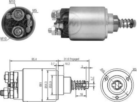 ERA ZM2735 - Тяговое реле, стартер avtokuzovplus.com.ua