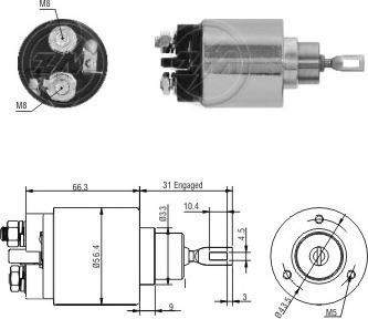 ERA ZM2873 - Тяговое реле, стартер autodnr.net