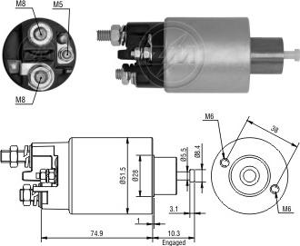 ERA ZM2993 - Тягове реле, стартер autocars.com.ua