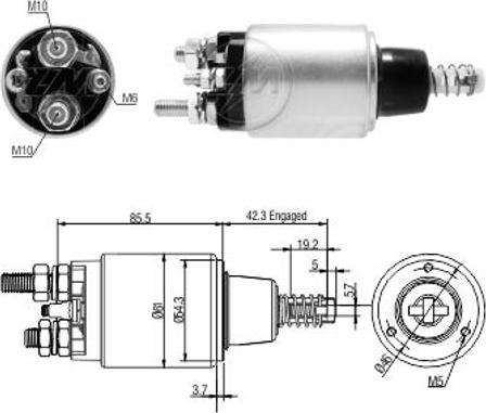 ERA ZM3536 - Тягове реле, стартер autocars.com.ua