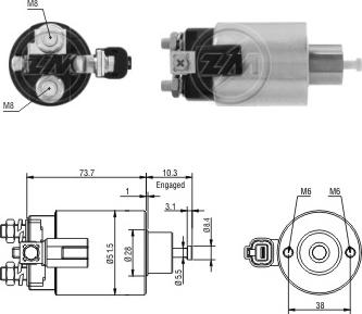 ERA ZM3695 - Тяговое реле, стартер avtokuzovplus.com.ua