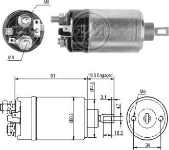 ERA ZM3722 - Тягове реле, стартер autocars.com.ua