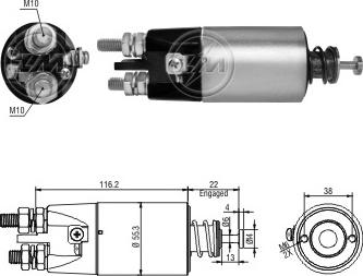 ERA ZM3897 - Тягове реле, стартер autocars.com.ua