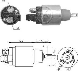 ERA ZM3972 - Тягове реле, стартер autocars.com.ua