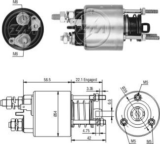 ERA ZM4595 - Тягове реле, стартер autocars.com.ua