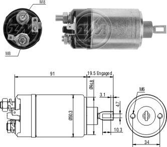 ERA ZM521 - Тяговое реле, стартер avtokuzovplus.com.ua